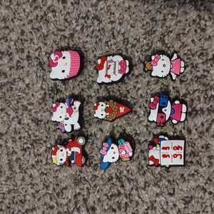 9 Piece Hello Kitty Croc Charms